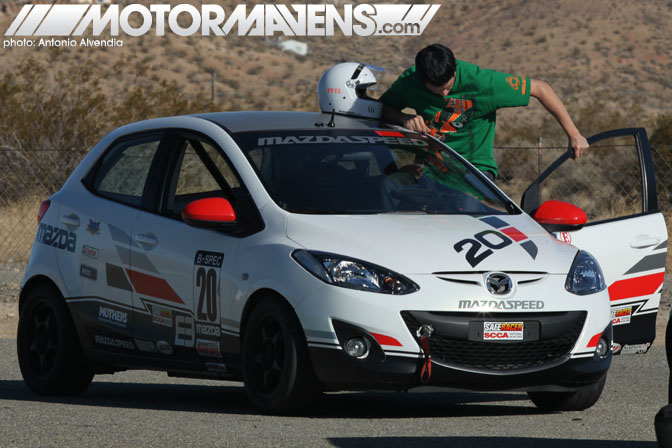 Bspec B-Spec Honda Fit Mazda 2 series Willow Springs scca BFGoodrich R1 5Zigen FN01RC Bilstein Hawk dean case TE McHale