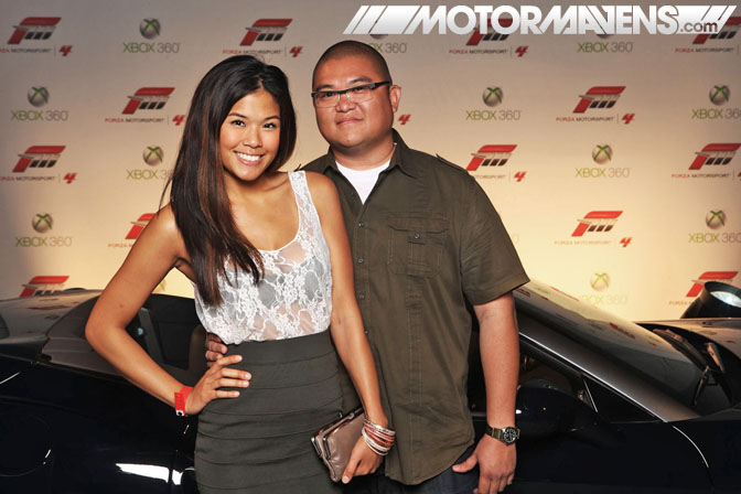 Forza Motorsport 4 Video Game Experience debut Turn 10 Studios Top Gear USA Spyker Lamborghini Camaro GTR Bentley Mercedes launch party LA Live E3 2011 ID Agency Samantha Totem