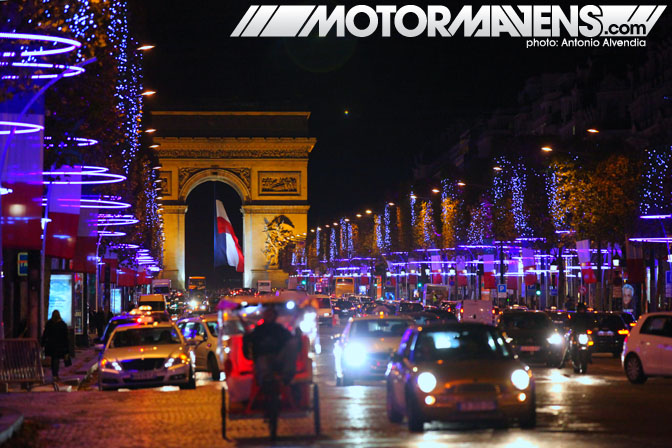 arc de triomphe Le Rendez-Vous Toyota rendezvous Paris France Champs-Elysées Champs Elysees showroom flagship store