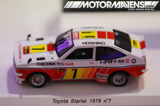 die cast KP47 Starlet Kyosho Minichamps Epoch Mtech Ebbro Diapet 1/43 Le Rendez-Vous Toyota rendezvous Paris France Champs-Elysées Champs Elysees showroom flagship store