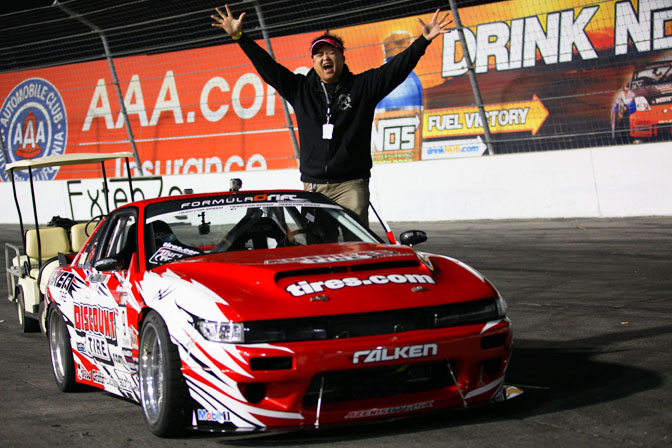 daijiro yoshihara rocket bunny S13 silvia enkei wheels V8 LS3 discount tire falken tire dai formula drift 2011 season championship series winner 350Z 370Z Chris Forsberg Daijiro Yoshihara Discount Tire Falken Tire Formula D Formula Drift Formula Drift 2011 Hankook Tire Irwindale Speedway Melanie Tillbrook Mustang Oliver Petalver S13 Tyler McQuarrie Vaughn Gittin Jr 2011 Formula Drift Championship Rhys Millen