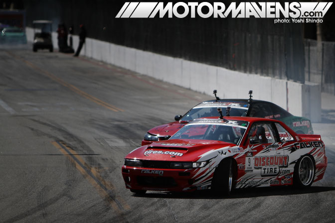 Daijiro Yoshihara Ross Petty Garage Boso Discount Tire Formula Drift Streets of Long Beach 2011