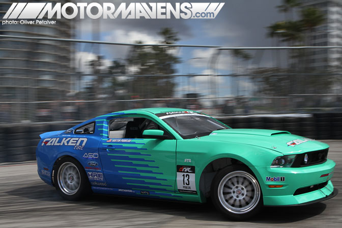 Justin Pawlak Falken Mustang RTR Mobil 1 HRE Wilwood ASD Sparco Formula Drift Streets of Long Beach 2011