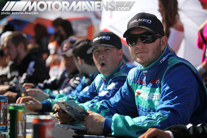 Justin Pawlak JTP Tyler McQuarrie Falken Mustang 350Z roadster Formula Drift Streets of Long Beach 2011