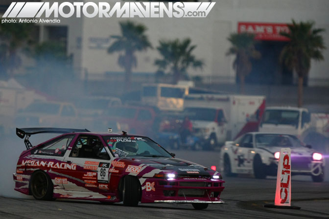 Taka Aono 2AZ Powered AE86 Megan Racing Formula Drift Las Vegas Motor Speedway After Dark