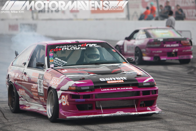 Taka Aono AE86 Megan Racing Yoshie Shuyama Formula Drift Championship Finale Irwindale Speedway drifting