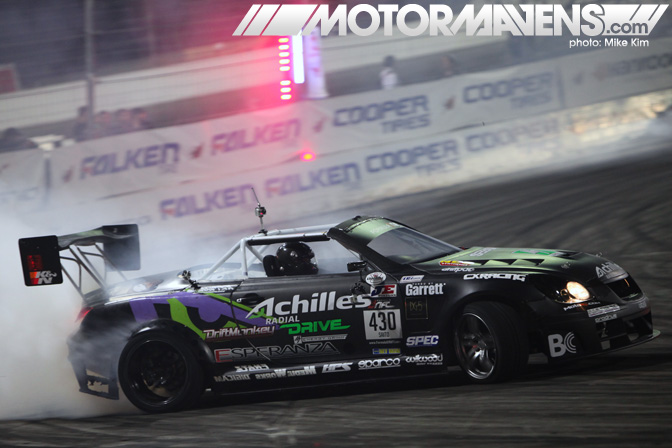 Daigo Saito series champion Achilles Tire M7 Japan FNATZ Drive Bridges Racing Garrett Turbo Spec Clutch Sparco HPS BC Formula Drift Championship Finale Irwindale Speedway drifting