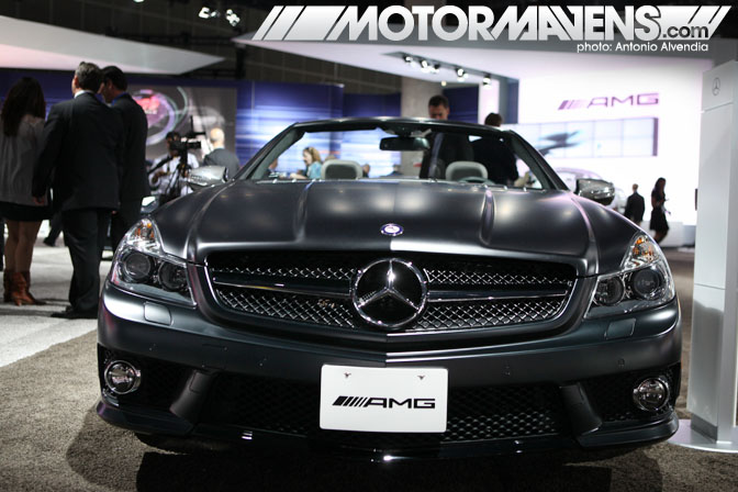 Mercedes Benz SL63 flat black LA Auto Show 2010 electric car