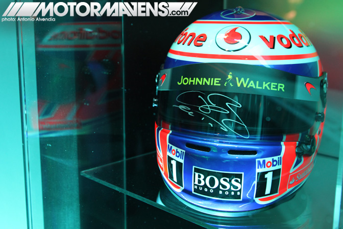 McLaren Beverly Hills Wilshire Lewis Hamilton Fernando Alonso helmet