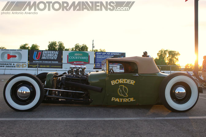 Mooneyes Christmas Party Xmas Irwindale Speedway hot rod rat rod kustom culture merc 