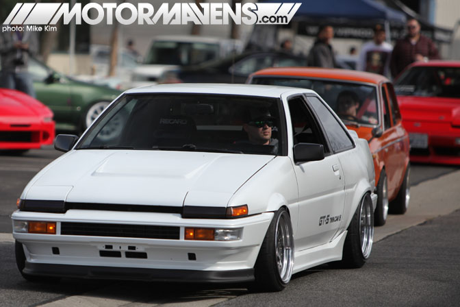 Mickey Andrade HRE wheels AE86 Corolla F20C JSPfab So You Think You Can Stance ItsJDMYo Canibeat Fatlace Hellaflush MotorMavens competition Stanceworks car show meet