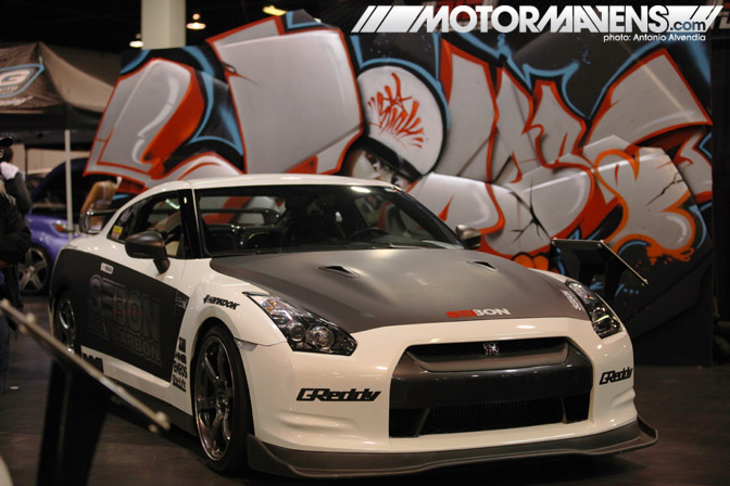 SpoCom Tour 2011 Anaheim Convention Center Greddy Nissan GTR Graffiti SEIBON Carbon