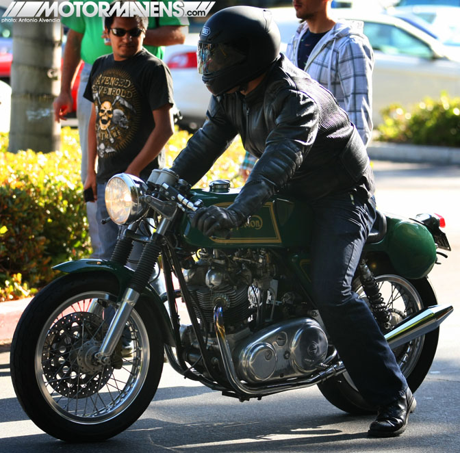 Norton cafe racer Supercar Sunday Woodland Hills