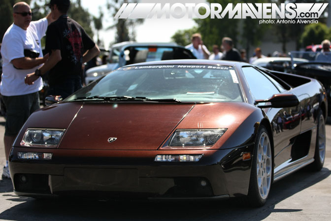 Lamborghini Diablo Nissan 300ZX headlights Supercar Sunday Woodland Hills 