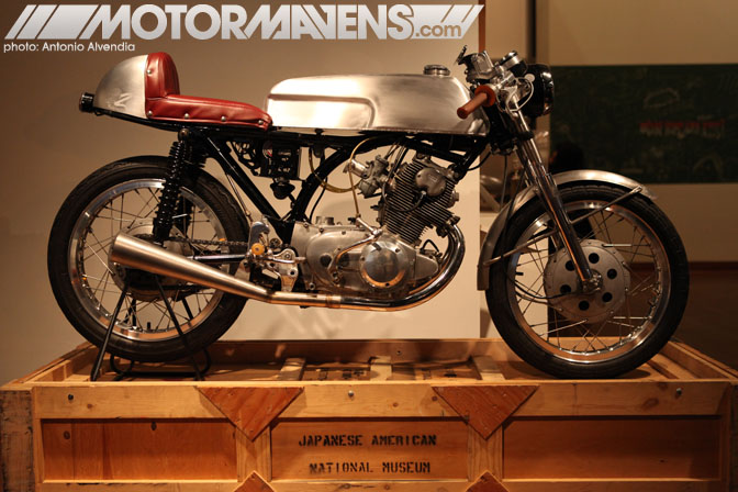 Zen Garage 1961 Honda CB77 Superhawk Len Higa motorcycle cafe racer Japanese American National Museum