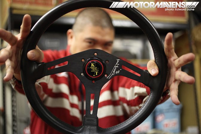 keiichi, tsuchiya, keii office, steering wheel, kt design, kt planning, cipher garage, AE86