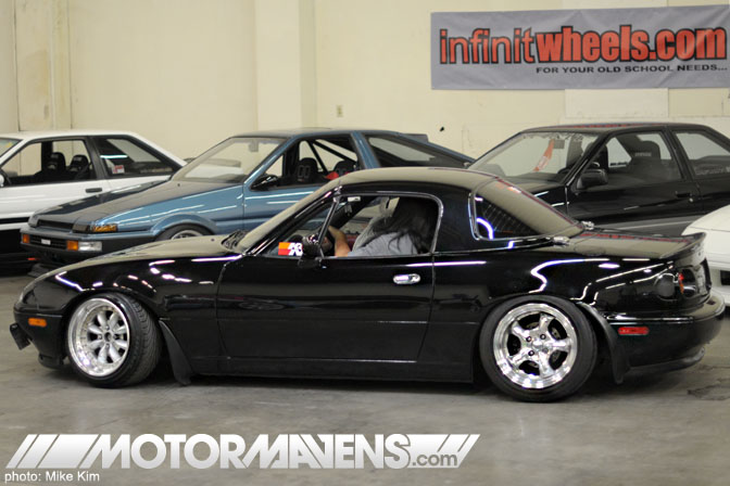 It's JDM Yo 1st Yea Anniversary Meet Cerritos Terry Pham Infinit Mazda Miata Limited Edition Panasport Work Goocar