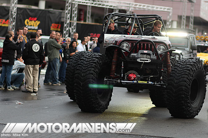 SEMA Show 2011 Las Vegas Convention Center all wheel steering jeep