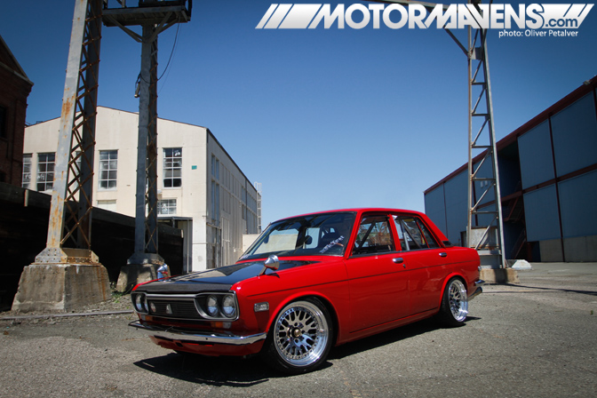 Datsun 510, John Paul “JP” Dagsaan, Japanese Classic Car Show (JCCS), 1970 Datsun 510 sedan, Five-Ten, Solex, Honda Milano, CCW Classics, Wilwood, 280ZX, Bluebird Grill, Supersonic Badge, Motormavens, SR20DET, Nickel-Dime, KA24DE, Exedy, Fidanza, Agency Power, Troy Ermish Racing, Subaru, HKS, Samberg, Apex-I N1, Bride, Bride Histrix, Bride Zeta, Crow, Nardi, NRG, Greddy, Pioneer, Pioneer AVIC-N1, Boston Acoustic, Hecho en Mexico, John Morton, Trans-Am Championship, C Production National Championship, B&M short shifter, DRG Fabrications, Mooneyes, Tiki, Qa1, Tokico Illumina, MR-2, Racetep, Maddat steering box, Oliver Petalver