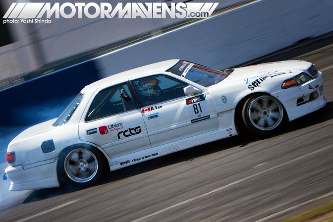 Alex Lee Toyota JZX81 Cresta JZX100 Chaser front Drift Seattle Evergreen Speedway 2011 drifting