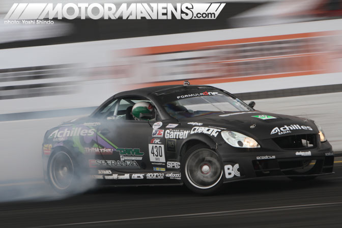 Formula D Seattle Evergreen Speedway Monroe Washington Daigo Saito Lexus SC430 Achilles Tire 2JZ-GTE Yoshi Shindo